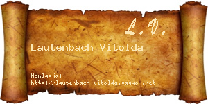Lautenbach Vitolda névjegykártya